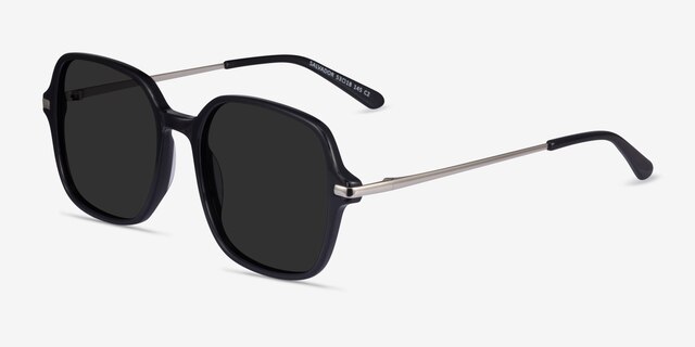Salvador Black AcetateSunglass Frames from EyeBuyDirect, Angle View