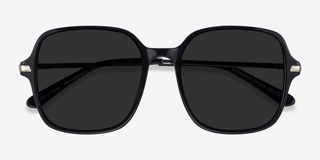 Salvador Black AcetateSunglass Frames from EyeBuyDirect, Closed View