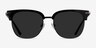 Monte Carlo Black Gunmetal AcetateSunglass Frames from EyeBuyDirect, Front View