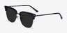 Monte Carlo Black Gunmetal AcetateSunglass Frames from EyeBuyDirect, Angle View