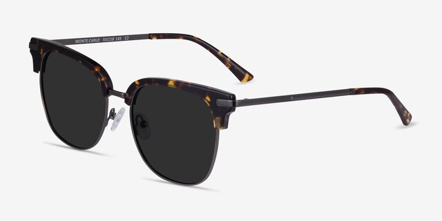 Monte Carlo Tortoise Gunmetal AcetateSunglass Frames from EyeBuyDirect, Angle View