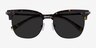 Monte Carlo Tortoise Gunmetal AcetateSunglass Frames from EyeBuyDirect, Closed View
