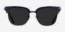Monte Carlo Blue Gunmetal AcetateSunglass Frames from EyeBuyDirect, Front View