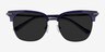 Monte Carlo Blue Gunmetal AcetateSunglass Frames from EyeBuyDirect, Closed View