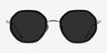 Hinode Black Gunmetal AcetateSunglass Frames from EyeBuyDirect, Front View