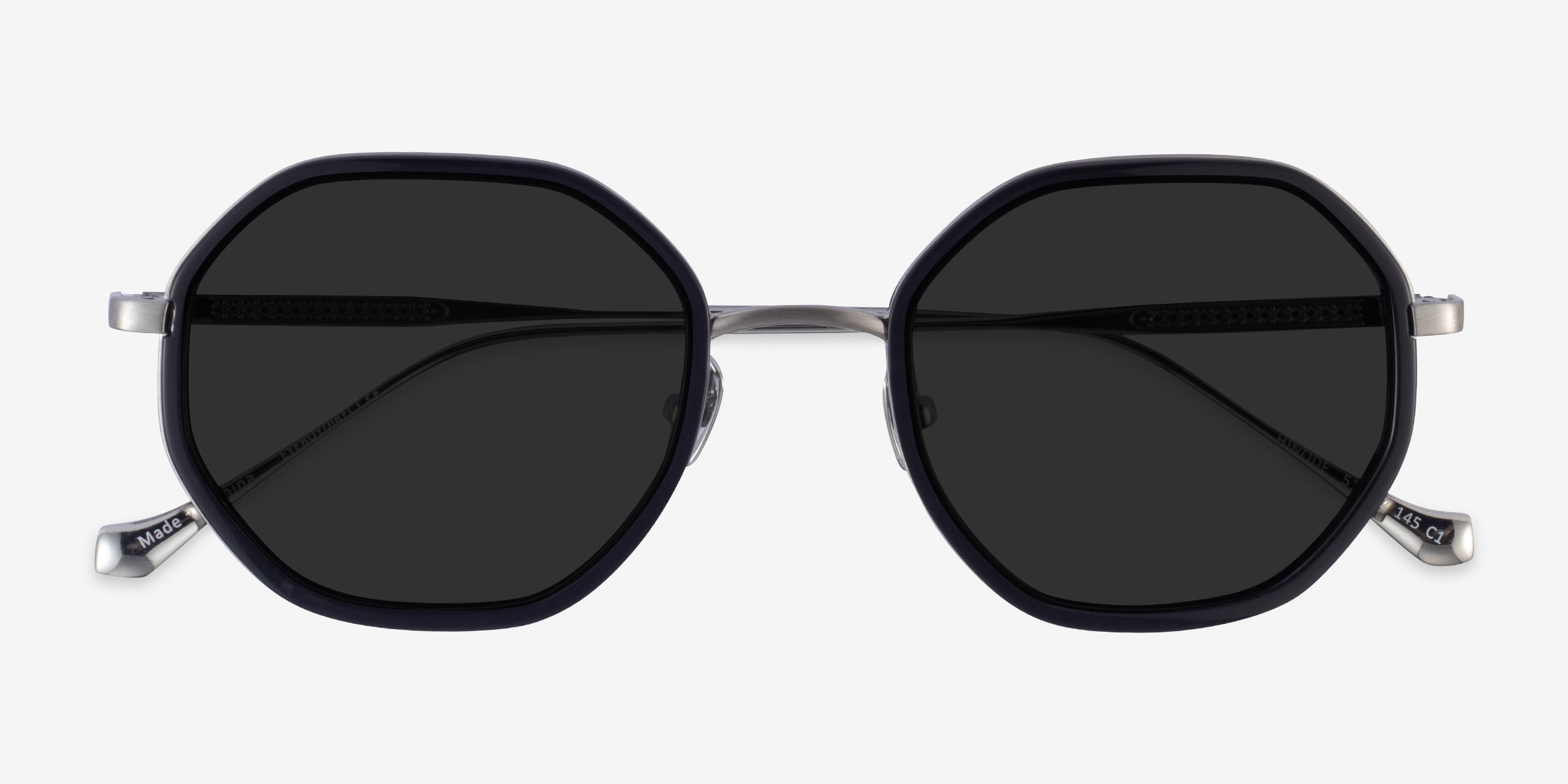 Hinode - Geometric Black Gunmetal Frame Prescription Sunglasses 