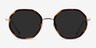 Hinode Tortoise Silver AcétateSoleil de Lunette de vue d'EyeBuyDirect, Vue de Face