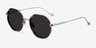 Hinode Tortoise Silver AcétateSoleil de Lunette de vue d'EyeBuyDirect, Vue d'Angle
