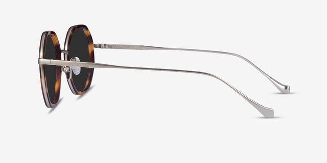 Hinode Tortoise Silver AcétateSoleil de Lunette de vue d'EyeBuyDirect, Vue de Côté