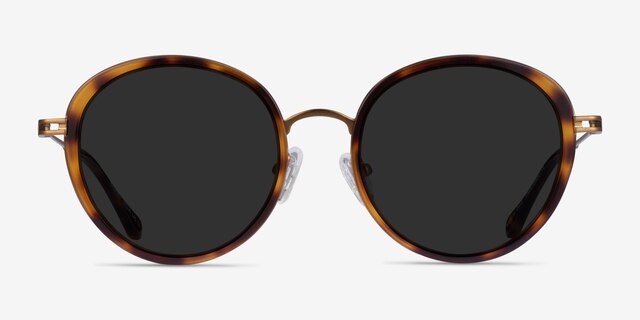 Nagano Tortoise Bronze AcetateSunglass Frames from EyeBuyDirect, Front View