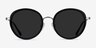 Nagano Black Silver AcetateSunglass Frames from EyeBuyDirect, Front View