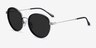 Nagano Black Silver AcetateSunglass Frames from EyeBuyDirect, Angle View