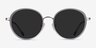 Nagano Clear Gray Silver AcétateSoleil de Lunette de vue d'EyeBuyDirect, Vue de Face