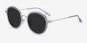Nagano Clear Gray Silver AcétateSoleil de Lunette de vue d'EyeBuyDirect, Vue d'Angle