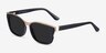 Solis Black Gold AcetateSunglass Frames from EyeBuyDirect, Angle View