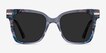 September Clear Blue Floral Gold AcetateSunglass Frames from EyeBuyDirect, Front View