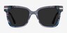 September Clear Blue Floral Gold AcetateSunglass Frames from EyeBuyDirect, Front View