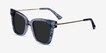 September Clear Blue Floral Gold AcetateSunglass Frames from EyeBuyDirect, Angle View
