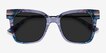 September Clear Blue Floral Gold AcetateSunglass Frames from EyeBuyDirect, Closed View