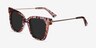 September Brown Floral Gold AcetateSunglass Frames from EyeBuyDirect, Angle View