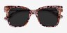 September Brown Floral Gold AcetateSunglass Frames from EyeBuyDirect, Closed View