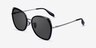 Honesty Black Silver AcetateSunglass Frames from EyeBuyDirect, Angle View