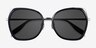 Honesty Black Silver AcetateSunglass Frames from EyeBuyDirect, Closed View