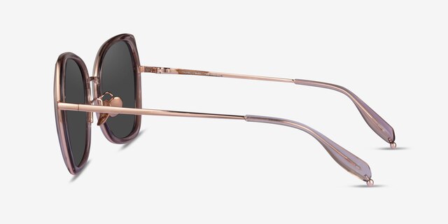 Honesty Clear Pink  Rose Gold AcetateSunglass Frames from EyeBuyDirect, Side View