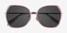Honesty Clear Pink  Rose Gold AcetateSunglass Frames from EyeBuyDirect, Closed View
