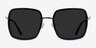 Graphene Black Gold AcétateSoleil de Lunette de vue d'EyeBuyDirect, Vue de Face