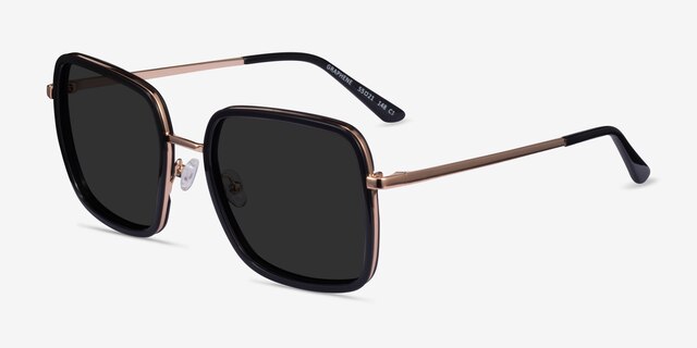 Graphene Black Gold AcétateSoleil de Lunette de vue d'EyeBuyDirect, Vue d'Angle