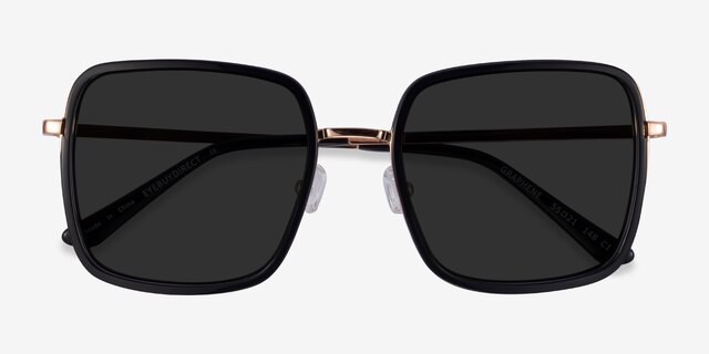 Graphene Black Gold AcétateSoleil de Lunette de vue d'EyeBuyDirect, Vue Rapprochée