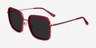 Graphene Red Gold AcetateSunglass Frames from EyeBuyDirect, Angle View