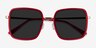 Graphene Red Gold AcetateSunglass Frames from EyeBuyDirect, Closed View