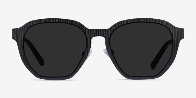 Electro Matte Black AcetateSunglass Frames from EyeBuyDirect, Front View