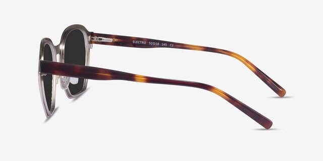 Electro Matte Silver AcetateSunglass Frames from EyeBuyDirect, Side View