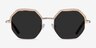 Futurist Shiny Gold AcetateSunglass Frames from EyeBuyDirect, Front View