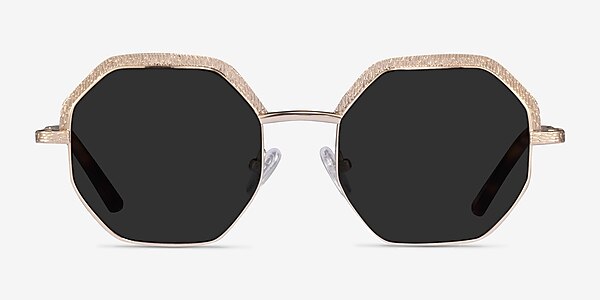 Futurist Shiny Gold Acetate Sunglass Frames