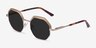Futurist Shiny Gold AcetateSunglass Frames from EyeBuyDirect, Angle View