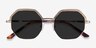 Futurist Shiny Gold AcetateSunglass Frames from EyeBuyDirect, Closed View