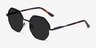 Futurist Matte Black AcetateSunglass Frames from EyeBuyDirect, Angle View