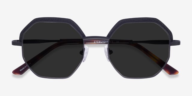 Futurist Matte Black AcetateSunglass Frames from EyeBuyDirect, Closed View