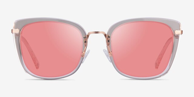 Cadence Clear Nude AcetateSunglass Frames from EyeBuyDirect, Front View