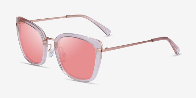 Cadence Clear Nude AcetateSunglass Frames from EyeBuyDirect, Angle View