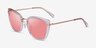 Cadence Clear Nude AcetateSunglass Frames from EyeBuyDirect, Angle View