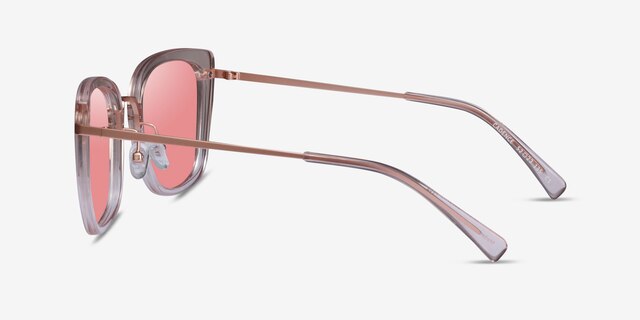 Cadence Clear Nude AcetateSunglass Frames from EyeBuyDirect, Side View