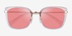 Cadence Clear Nude AcetateSunglass Frames from EyeBuyDirect, Closed View