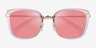 Cadence Clear Nude AcetateSunglass Frames from EyeBuyDirect, Closed View