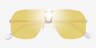 Chroma Clear Gold AcetateSunglass Frames from EyeBuyDirect, Closed View