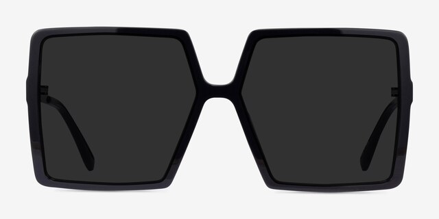 Prix Black AcetateSunglass Frames from EyeBuyDirect, Front View